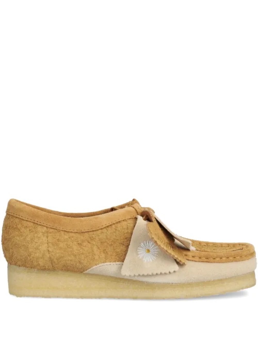 Clarks Originals Wallabee Tan Suede White Leather Moccasin Shoes Women’s 9 90’s
